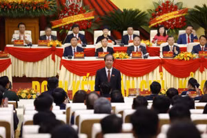 Bộ trưởng Bộ GD&ĐT Nguyễn Kim Sơn dự Đại hội Đảng bộ tỉnh Tuyên Quang lần thứ I.