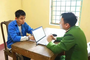 Lương Thế Hiệp tại CQ CA. (Ảnh: CA TQ)