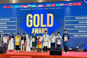Em Vũ Gia Quý giành giải vàng môn Toán tại Cuộc thi FMO.