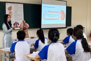 Sinh viên Trường Cao đẳng Yên Bái trong 1 tiết học.