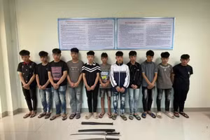 Nhóm thanh niên bị Công an Tuyên Quang khởi tố. (Ảnh: CATQ)