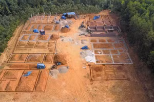 Khu tái định cư của người dân thiệt hại nhà ở tại xã Tâm Hương, huyện Yên Bình, Yên Bái. (Ảnh: Trần Bùi)