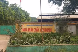 Nhà máy giấy Yên Bình (Yên Bái) nơi xảy ra vụ tai nạn lao động. (Ảnh: Tuấn Anh)