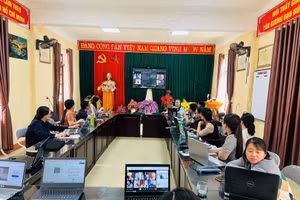Một buổi chuyên đề tại trường THCS Đồng Khê, huyện Văn Chấn, Yên Bái.