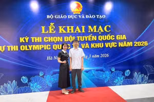Em Trần Đức Hiếu tại Kỳ thi chọn đội tuyển quốc gia dự thi Olympic môn Tin.
