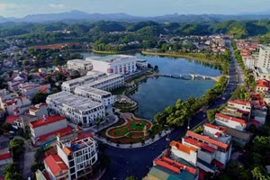 Một góc TP Yên Bái. (Ảnh: ITN).