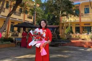 Cô giáo Nguyễn Thị Huyền luôn nhiệt huyết, cống hiến với nghề.