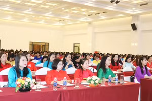 Các đại biểu tham dự hội nghị trực tiếp. (Ảnh: Lê Hải)