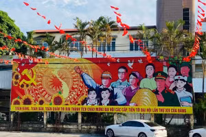 Không khí chào mừng Đại hội XIV của Đảng tại phường Hà Giang 1, Tuyên Quang.