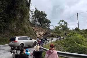 Sạt lở nghiêm trọng tại Cổng Trời Quản Bạ ở Tuyên Quang