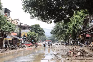 Tuyến đường Nguyễn Trãi – trục giao thông chính của thành phố Hà Giang trước đây.