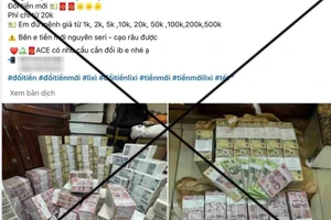 Người dân cần cẩn trọng với quảng cáo đổi tiền lẻ, tiền mới trên mạng xã hội. (Ảnh: CATQ)