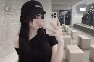 Em Nguyễn Hà Tuyết T., học sinh lớp 11 tại Đắk Lắk nghi đang ở Campuchia. (Ảnh: NTT)