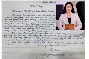 Bức thư tay của nam sinh lớp 12 Nguyễn Anh Ngọc gửi cô hiệu trưởng.