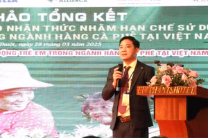 Ông Nguyễn Thanh Tâm báo cáo tại Hội thảo. (Ảnh: TT)