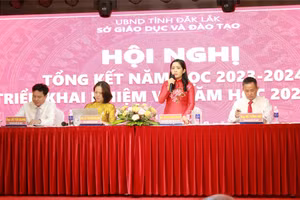 Sở GD&ĐT Đắk Lắk tổ chức Hội nghị tổng kết năm học 2023-2024, triển khai nhiệm vụ năm học 2024-2025. (Ảnh: TT)