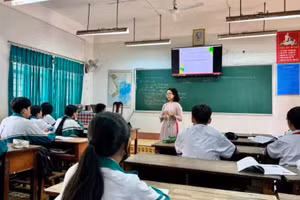 Một giờ dạy của giáo viên thuộc TP Buôn Ma Thuột cũ. (Ảnh: TT)