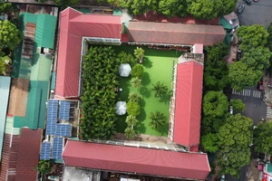 Toàn cảnh Trường Tiểu học dân lập Nguyễn Bỉnh Khiêm, Đắk Lắk. (Ảnh: TP)
