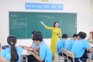 Một tiết học ở cấp THCS của Trường Nguyễn Khuyến, Đắk Lắk. (Ảnh: TT)