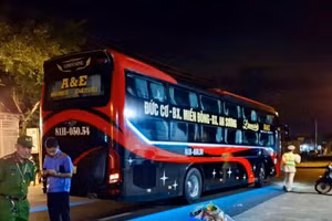 Hiện trường vụ tai nạn khiến 2 người tử vong.