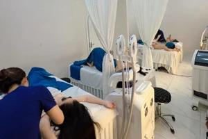 Ảnh cắt từ clip quảng cáo trên Facebook của Spa Tấm Matta.