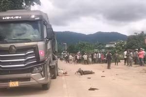 Hiện trường vụ tai nạn. (Ảnh: GT)