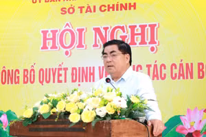 Giám đốc Sở Tài chính Đắk Lắk Võ Ngọc Tuyên. (Ảnh: Thành Tâm)