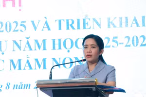 Bà Lê Thị Thanh Xuân - Giám đốc Sở GD&ĐT phát biểu chỉ đạo Hội nghị.