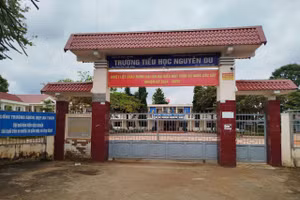 Trường Tiểu học Nguyễn Du (xã Hòa Thắng, TP Buôn Ma Thuột) nơi cô Mùi đang công tác. (Ảnh: TT)