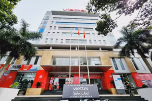 Tòa nhà Viettel Đắk Lắk, đường Lý Tự Trọng, TP Buôn Ma Thuột. (Ảnh: Thành Tâm)