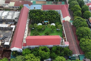 Toàn cảnh Trường Tiểu học dân lập Nguyễn Bỉnh Khiêm, Đắk Lắk. (Ảnh: TP)