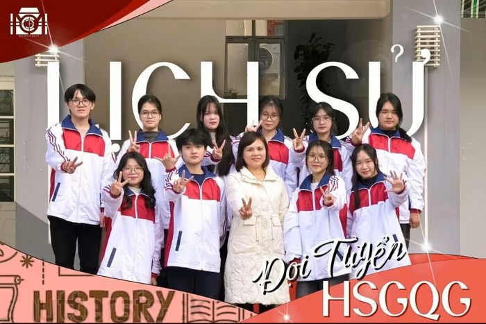 Đội tuyển thi học sinh giỏi Quốc gia THPT môn Lịch sử của tỉnh Cao Bằng. Ảnh: BCB