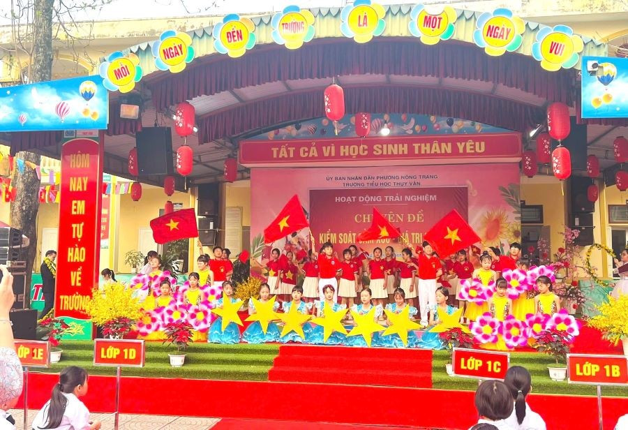 Sôi nổi hoạt động giáo dục kỹ năng sống tại Trường Tiểu học Thụy Vân.