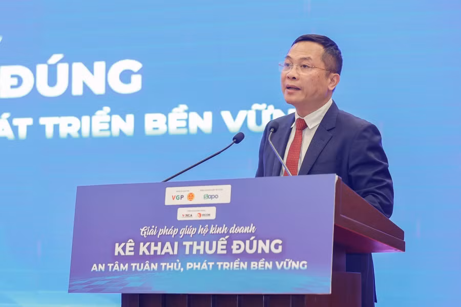Ông Nguyễn Hồng Sâm, Tổng Giám đốc Cổng Thông tin điện tử Chính phủ, phát biểu khai mạc Hội thảo.