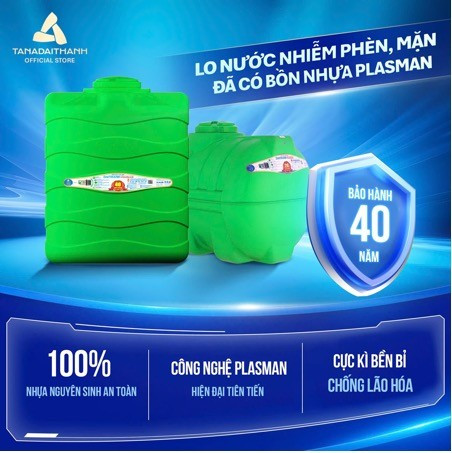 Bồn chứa được đa dạng nguồn nước, bao gồm cả nước nhiễm phèn, nhiễm mặn (Nguồn: Tân Á Đại Thành)