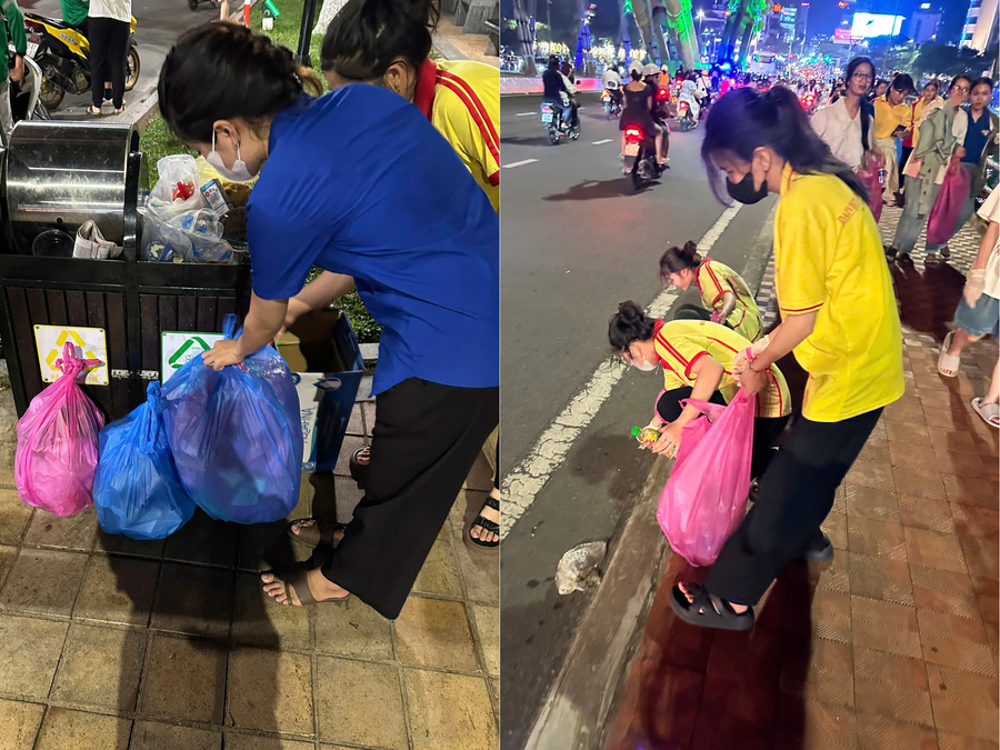 Sau khi hoàn thành, rác sau khi thu gom sẽ được đặt đúng nơi quy định. anh-2.png