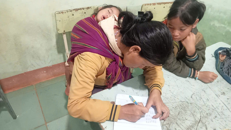 Học viên trong lớp học của cô Dương Thị Kiều.