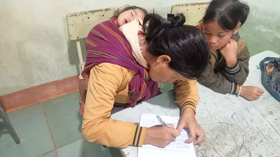 Học viên trong lớp học của cô Dương Thị Kiều.