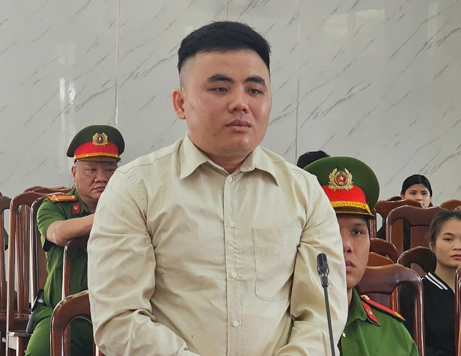 Bị cáo Minh tại phiên toà. 