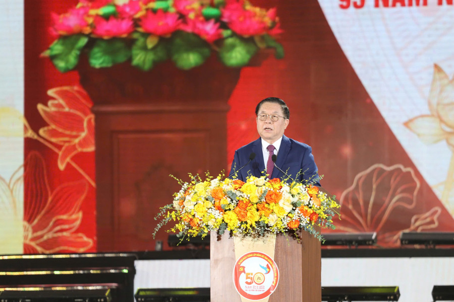 Ông Nguyễn Trọng Nghĩa, Trưởng Ban Tuyên giáo và Dân vận Trung ương phát biểu.