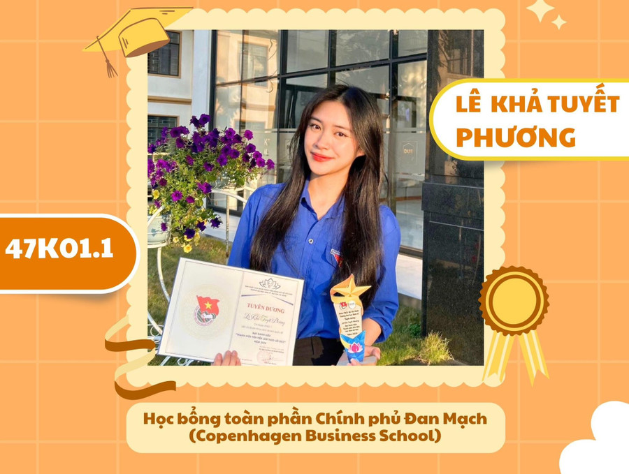 Lê Khả Tuyết Phương – sinh viên lớp 47K01.1, Khoa Kinh doanh quốc tế, Trường Đại học Kinh tế (Đại học Đà Nẵng).
