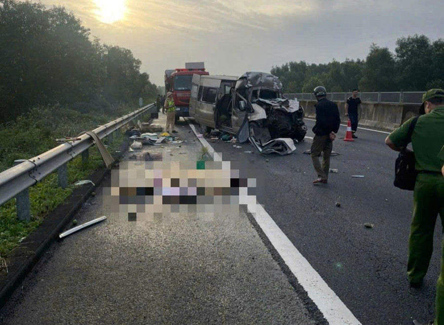 Hiện trường vụ tai nạn. 