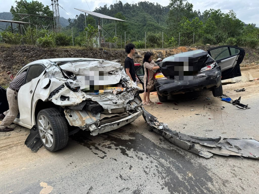 Hiện trường vụ tai nạn. 