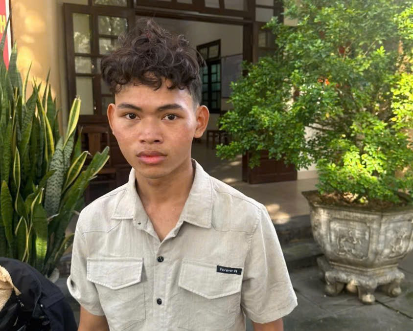 Nguyễn Văn Công tại cơ quan Công an. (Ảnh: CACC)