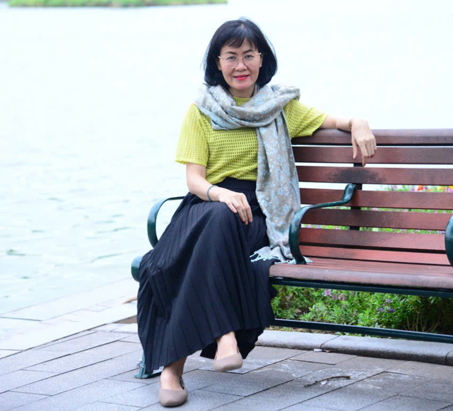 Nhà báo Huỳnh Thị Bích Hà, Báo và Phát thanh - Truyền hình Quảng Ngãi. Ảnh: NVCC