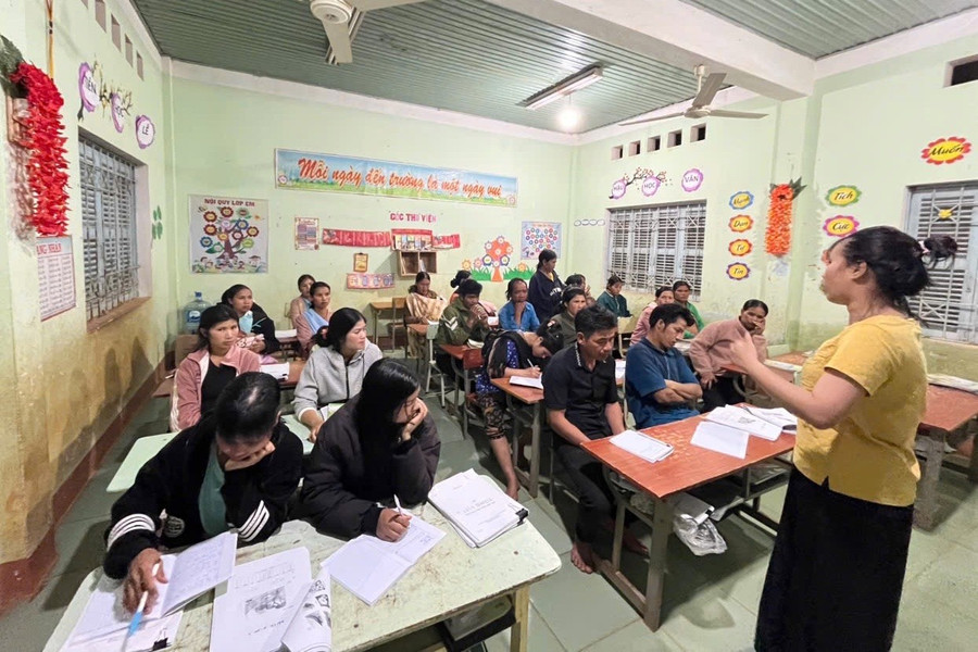 Lớp học của cô Ngọc. Ảnh: T.H