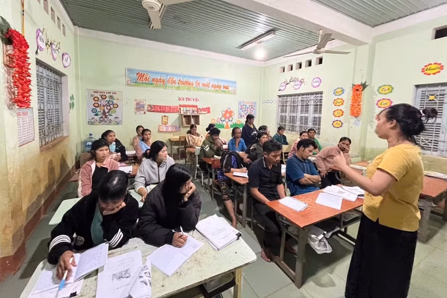 Lớp học của cô Ngọc. Ảnh: T.H