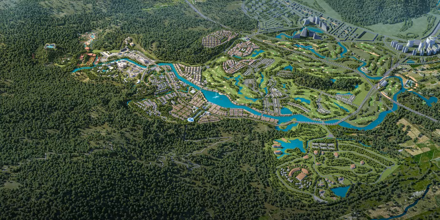 Phối cảnh minh họa Dự án đầu tư xây dựng và kinh doanh kết cấu hạ tầng khu chức năng vị trí số 5, thuộc Khu thương mại tự do TP Đà Nẵng. 