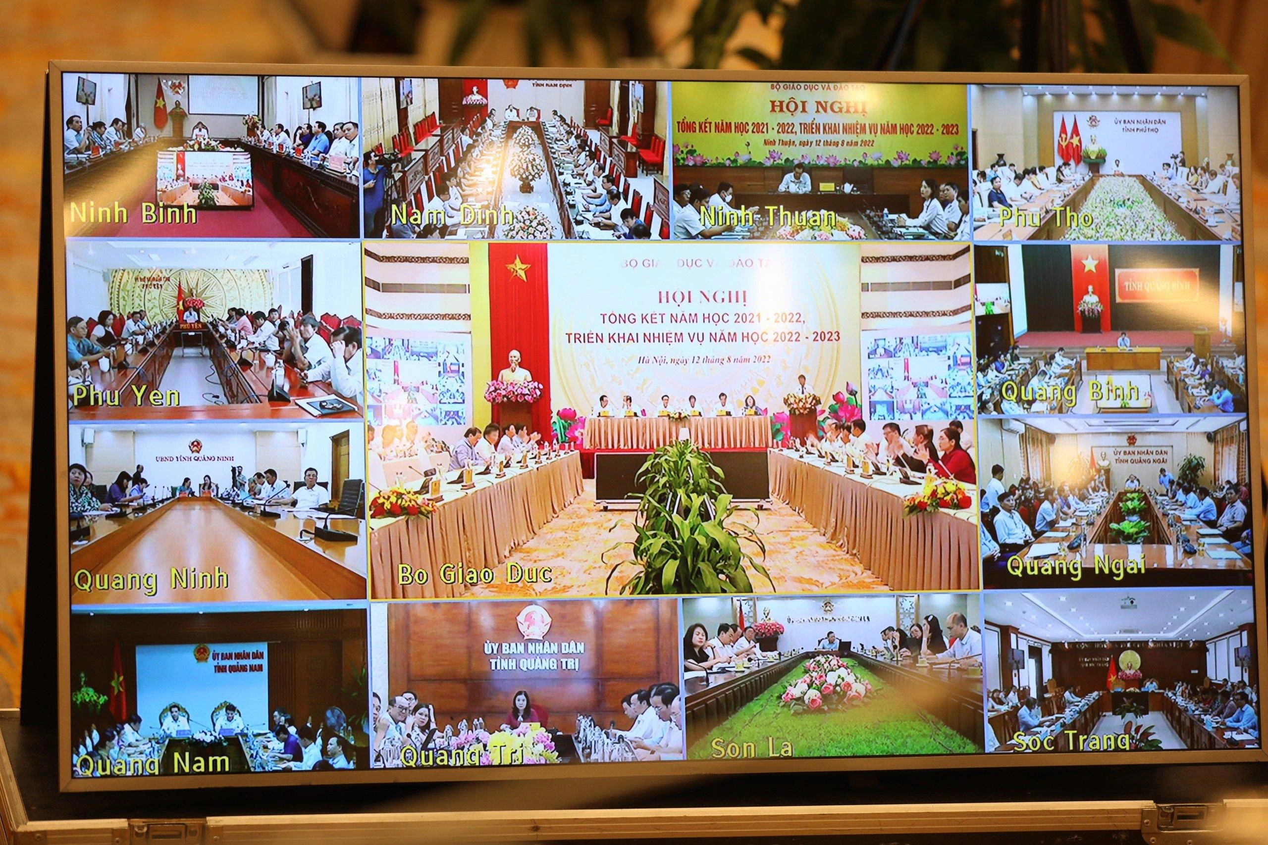 Hội nghị được kết nối trực tuyến với 64 điểm cầu trên cả nước.