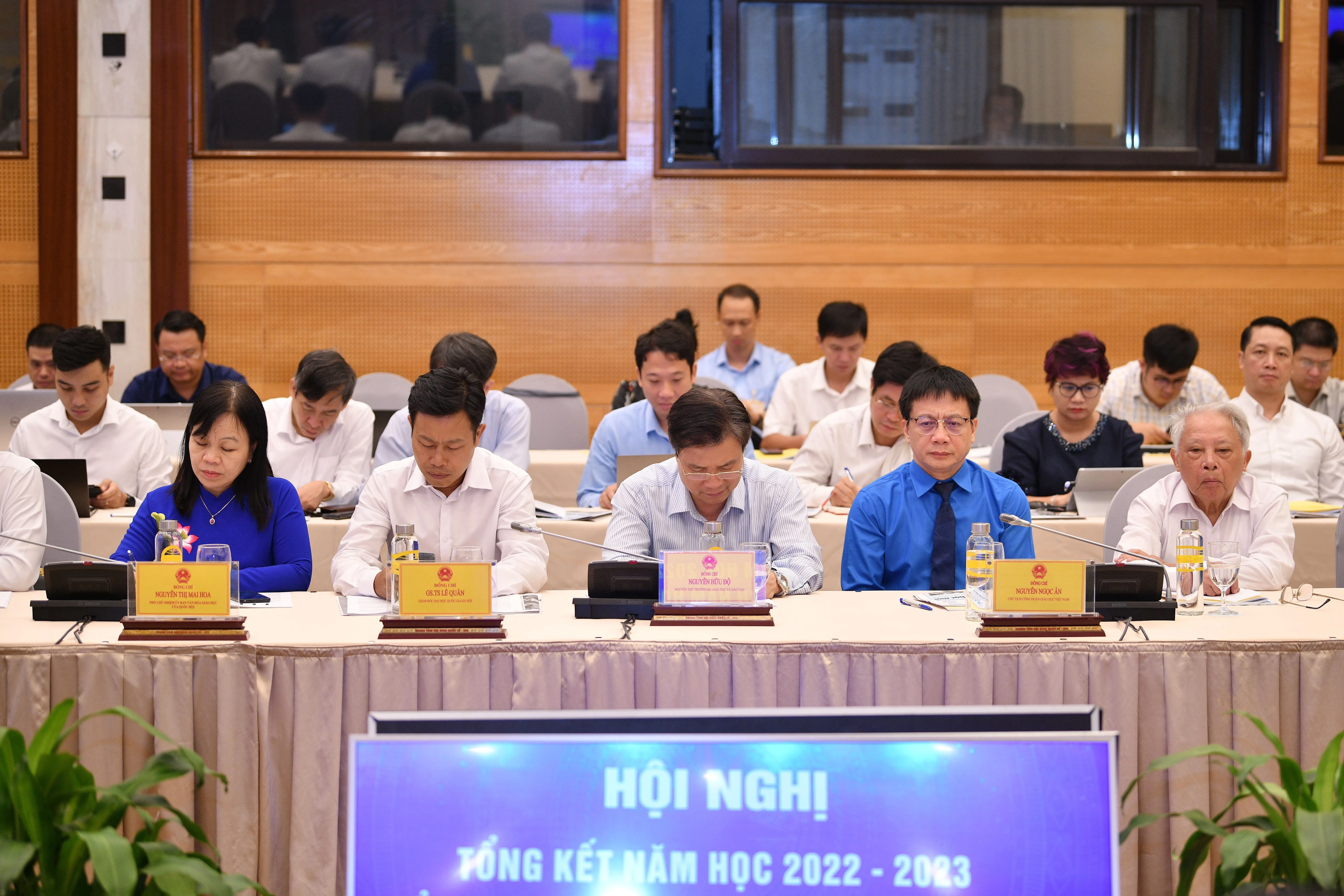 Các đại biểu tham dự Hội nghị tại điểm cầu Trung ương.